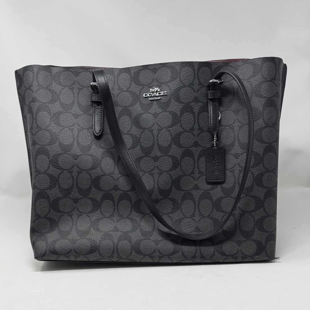 Coach Black and Gray Signature Tote